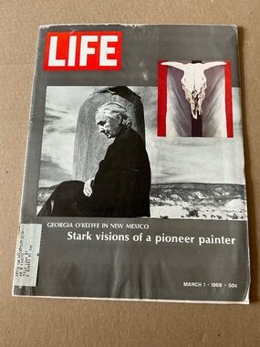 Vintage Life Magazine March 1, 1968 Artist Georgia O’Keeffe Cover
